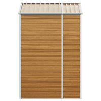 Casetta da giardino Capannone per cabina Capannone per la casa Capannone per esterni Capannone per attrezzi Robusto Trasparente 191 x 130 x 198 cm Acciaio zincato Marrone 02_0022288