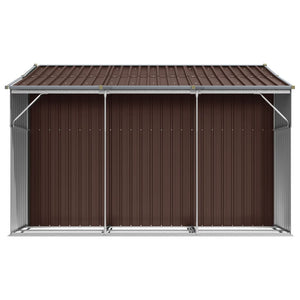 Capanno da Giardino Marrone 277x279x179 cm in Acciaio Zincato 3188296