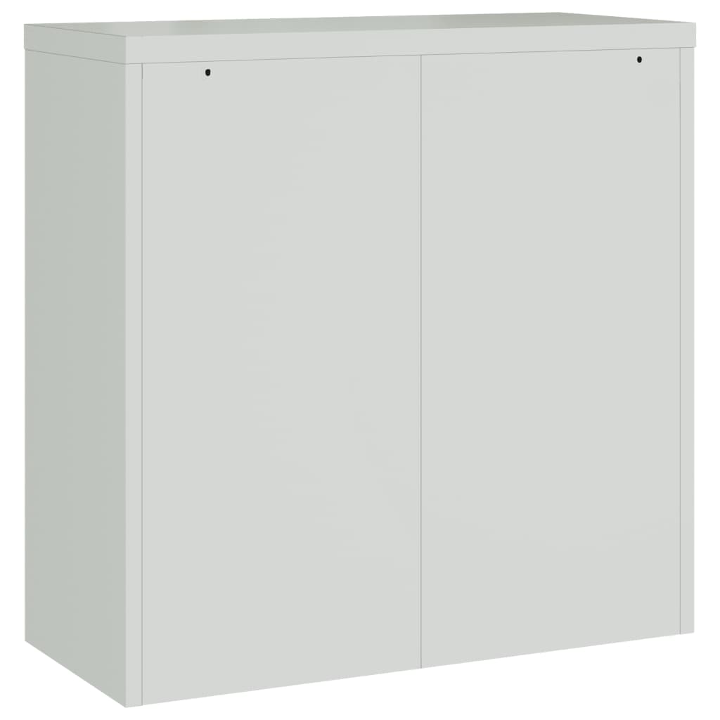 Armadio Classificatore Grigio Chiaro 90x40x130 cm in Acciaio 3188317