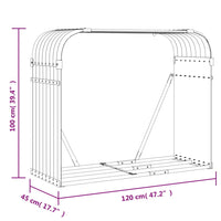 Portalegna 120 x 45 x 100 cm acciaio zincato verde 02_0043756