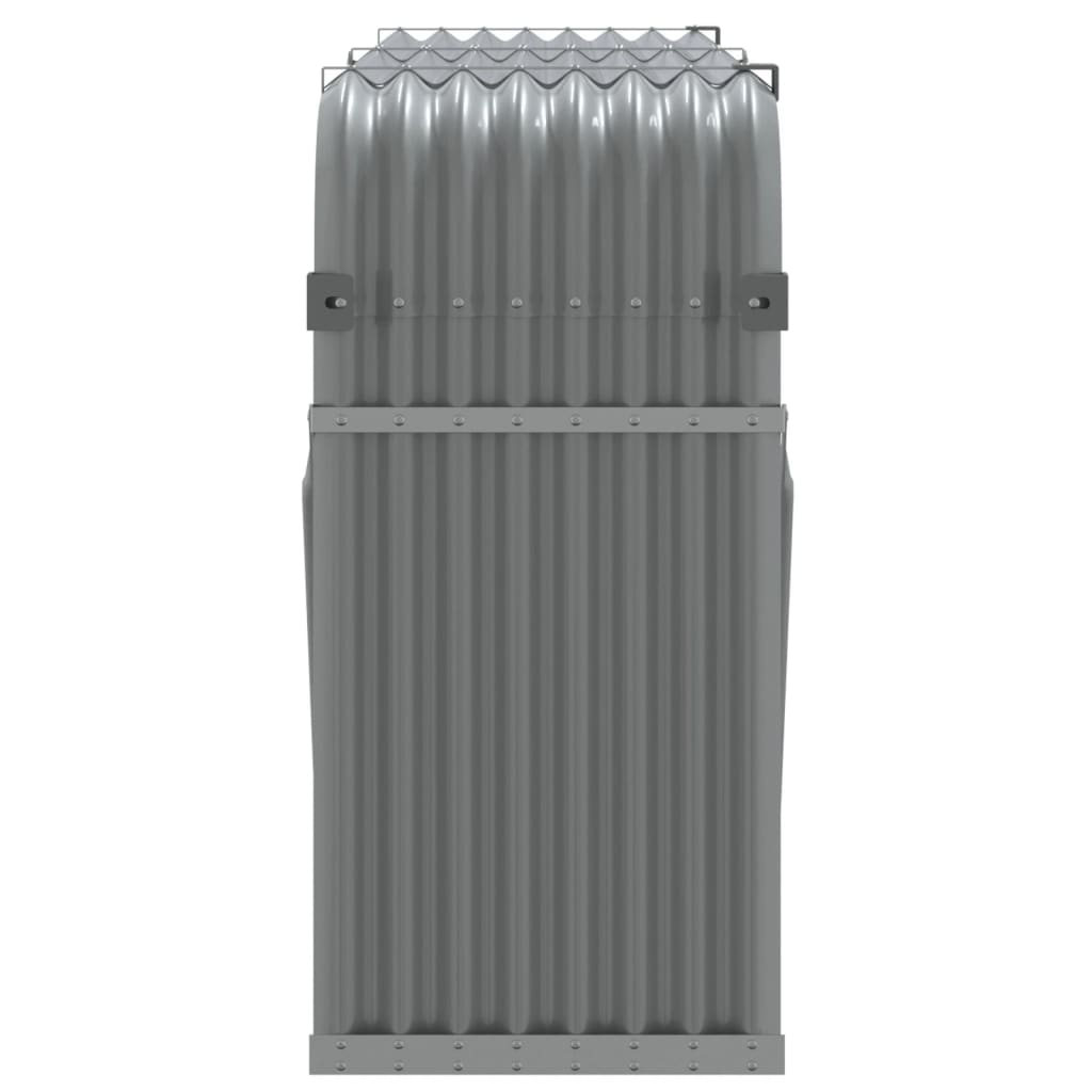 Portaceppi Grigio Chiaro 180x45x100 cm in Acciaio Zincato 364554