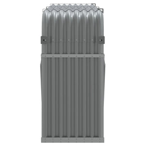 Portaceppi Grigio Chiaro 180x45x100 cm in Acciaio Zincato 364554