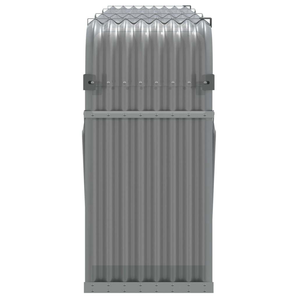 Portalegna trasparente 234 x 45 x 100 cm acciaio zincato grigio 02_0043813