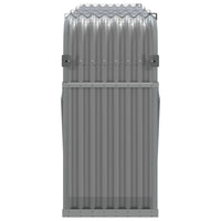 Portalegna trasparente 234 x 45 x 100 cm acciaio zincato grigio 02_0043813