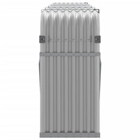 Portalegna trasparente 300 x 45 x 100 cm acciaio zincato grigio 02_0043815