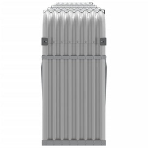 Portalegna trasparente 300 x 45 x 100 cm acciaio zincato grigio 02_0043815