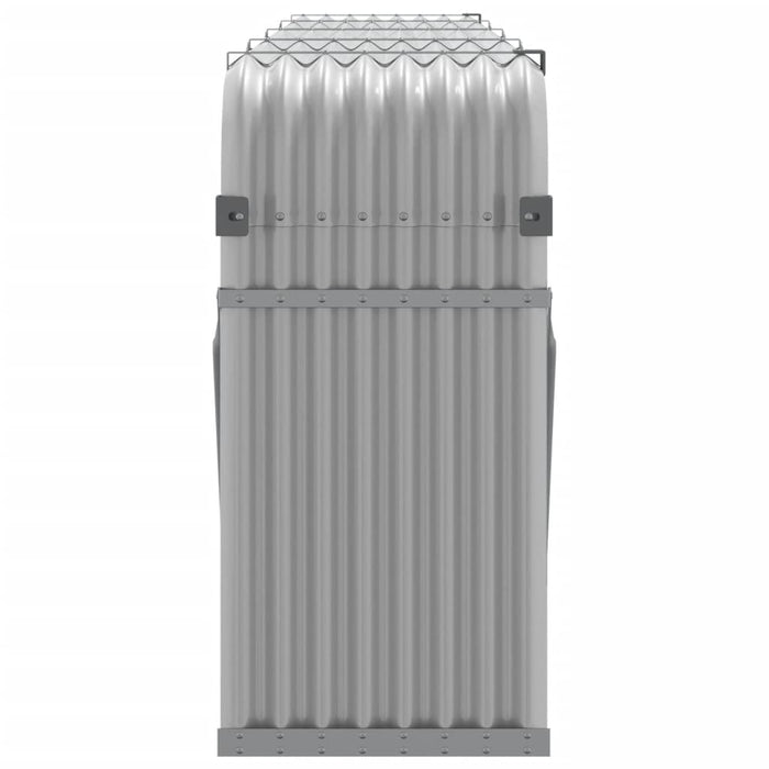 Portalegna trasparente 300 x 45 x 100 cm acciaio zincato grigio 02_0043815