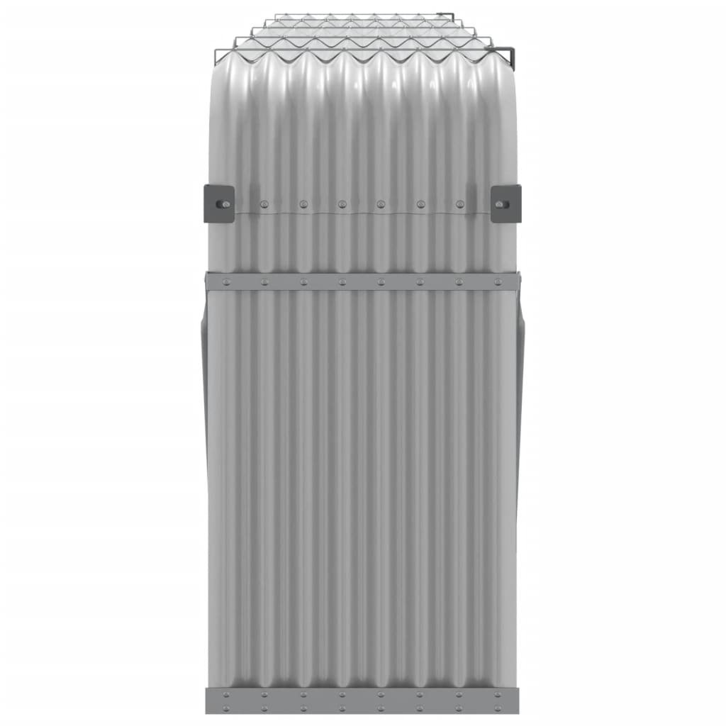 Portalegna-Scaffale per Legna Grigio Chiaro 300x45x100 cm Acciaio Zincato