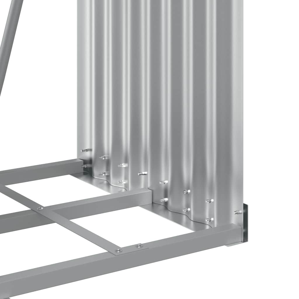 Portalegna-Scaffale per Legna Antracite 40x45x100 cm Acciaio Zincato