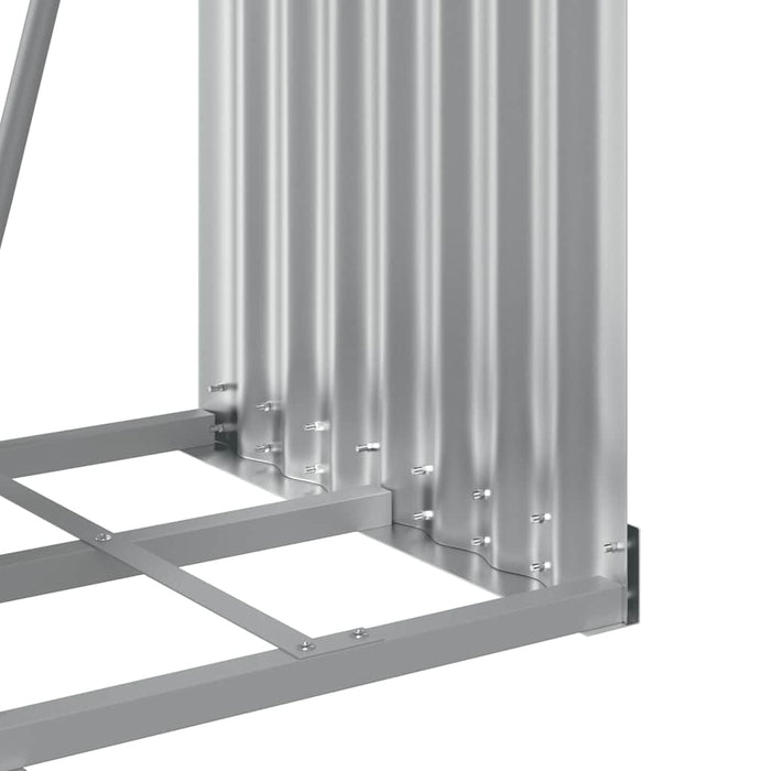 Portalegna-Scaffale per Legna Antracite 40x45x100 cm Acciaio Zincato