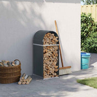 Portalegna-Scaffale per Legna Antracite 40x45x100 cm Acciaio Zincato
