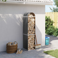 Portalegna Antracite 40x45x170 cm Acciaio Zincato 364558