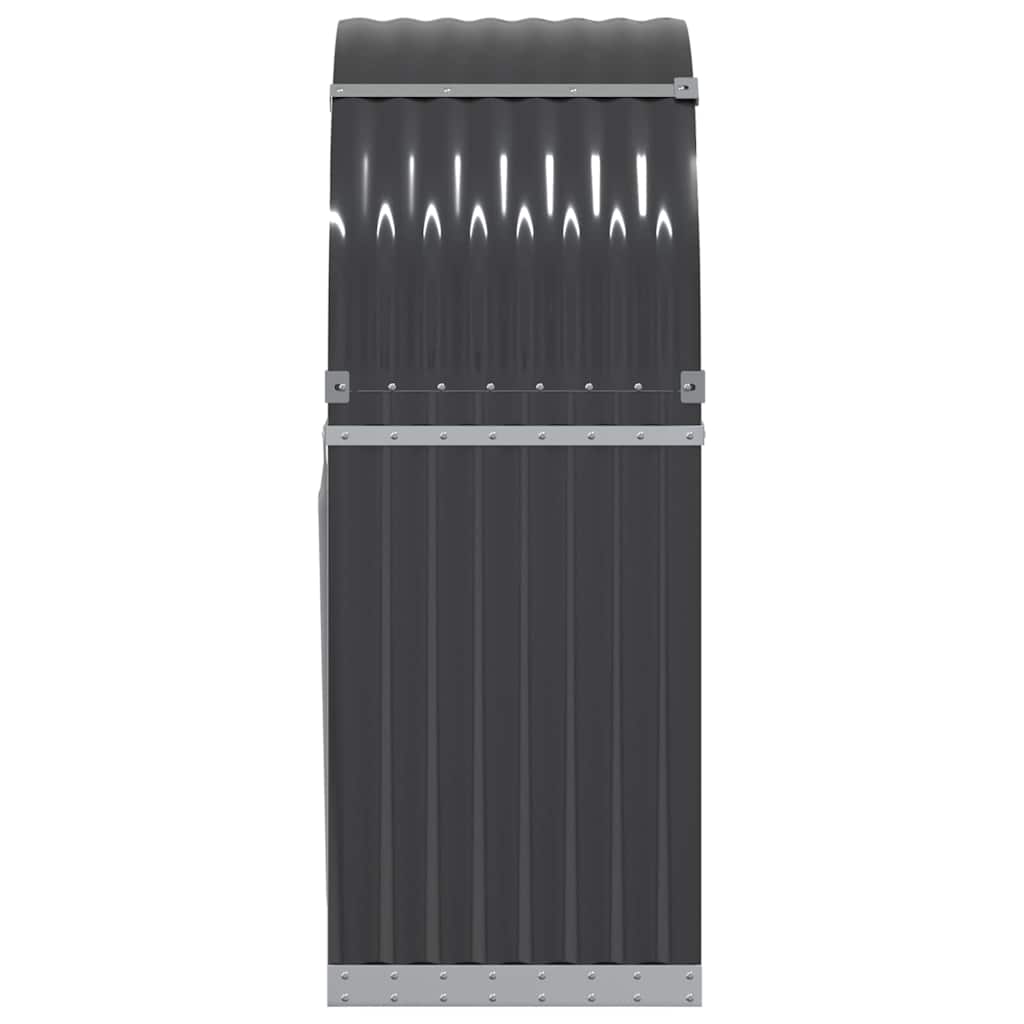 Portalegna-Scaffale per Legna Antracite 80x45x120 cm Acciaio Zincato