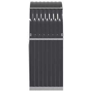 Portalegna-Scaffale per Legna Antracite 80x45x120 cm Acciaio Zincato