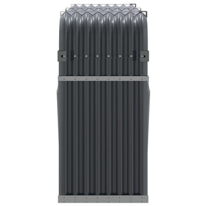 Portaceppi Antracite 180x45x100 cm in Acciaio Zincato