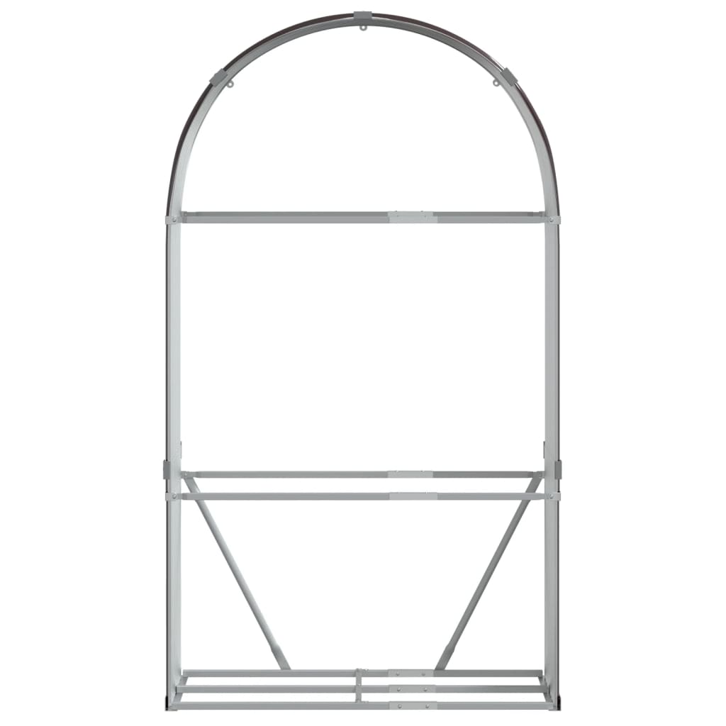 Portalegna 120 x 45 x 210 cm acciaio zincato marrone 02_0043761