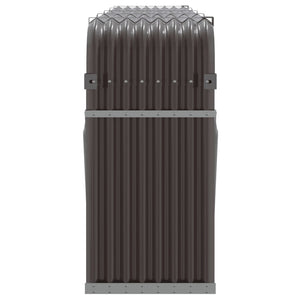 Portalegna 300 x 45 x 100 cm acciaio zincato marrone 02_0043770