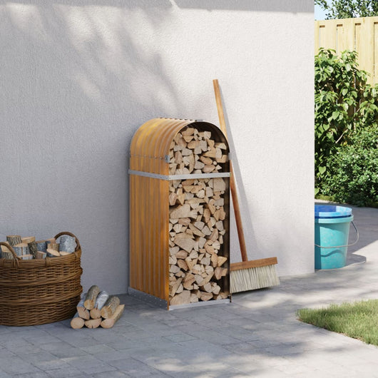 Portaceppi Effetto Legno 40x45x100 cm in Acciaio Zincato 364577