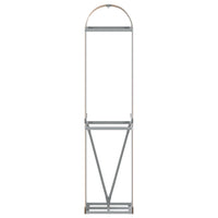 Portaceppi Marrone Chiaro 40x45x170 cm in Acciaio Zincato 364578