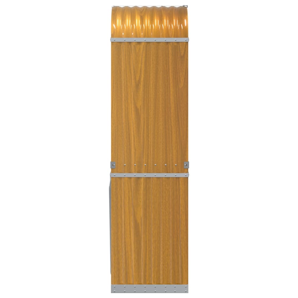 Portalegna trasparente 40 x 45 x 170 cm acciaio zincato marrone 02_0043820