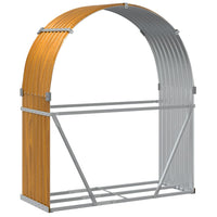 Portalegna trasparente 120 x 45 x 140 cm acciaio zincato marrone 02_0043808