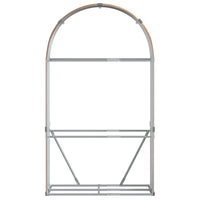 Portalegna trasparente 120 x 45 x 210 cm acciaio zincato marrone 02_0043810