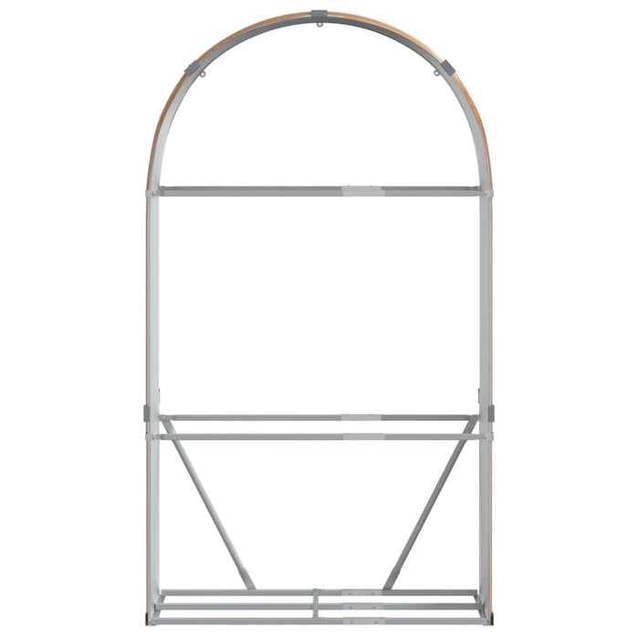 Portaceppi Marrone Chiaro 120x45x210 cm in Acciaio Zincato 364582