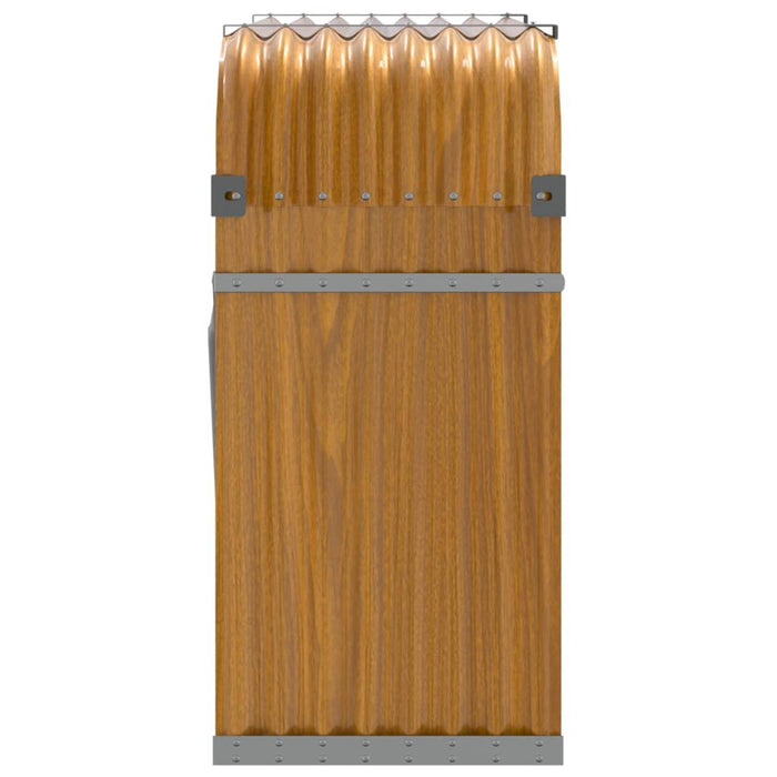 Portalegna trasparente 120 x 45 x 100 cm acciaio zincato marrone 02_0043806