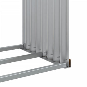 Portalegna trasparente 120 x 45 x 100 cm acciaio zincato marrone 02_0043806