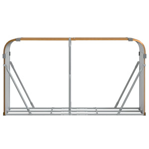 Portaceppi Marrone Chiaro 180x45x100 cm in Acciaio Zincato 364584