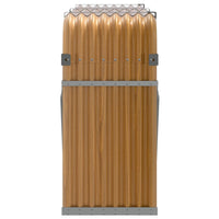 Portaceppi Marrone Chiaro 180x45x100 cm in Acciaio Zincato 364584