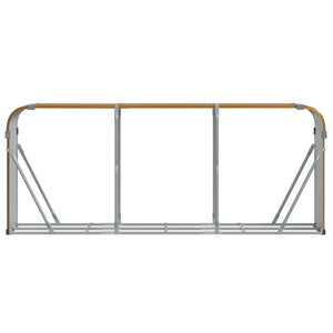 Portalegna trasparente 234 x 45 x 100 cm acciaio zincato marrone 02_0043814