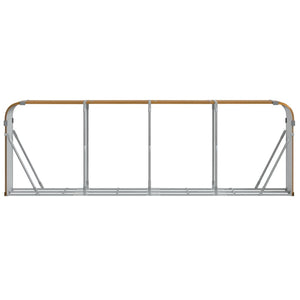 Portalegna trasparente 300 x 45 x 100 cm acciaio zincato marrone 02_0043816