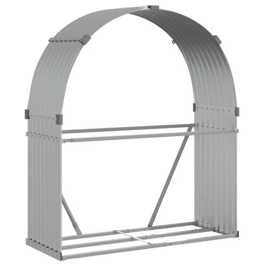 Portaceppi Argento 120x45x140 cm in Acciaio Zincato