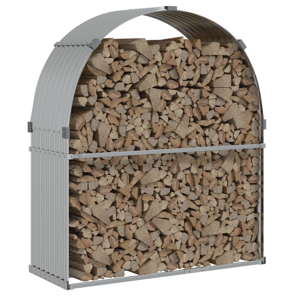 Portalegna Silver 120 x 45 x 140 cm acciaio zincato Silver 02_0043790