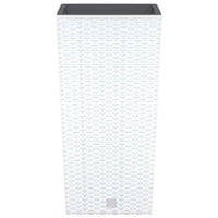 Fioriera con Interno Rimovibile Bianca 11 / 26,5 L in PP Rattan 364674