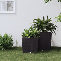 Fioriera con Interno Rimovibile Marrone 21 / 32 L PP Rattan 364679