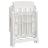 Sedie Reclinabili da Giardino 2 pz Bianche in PP