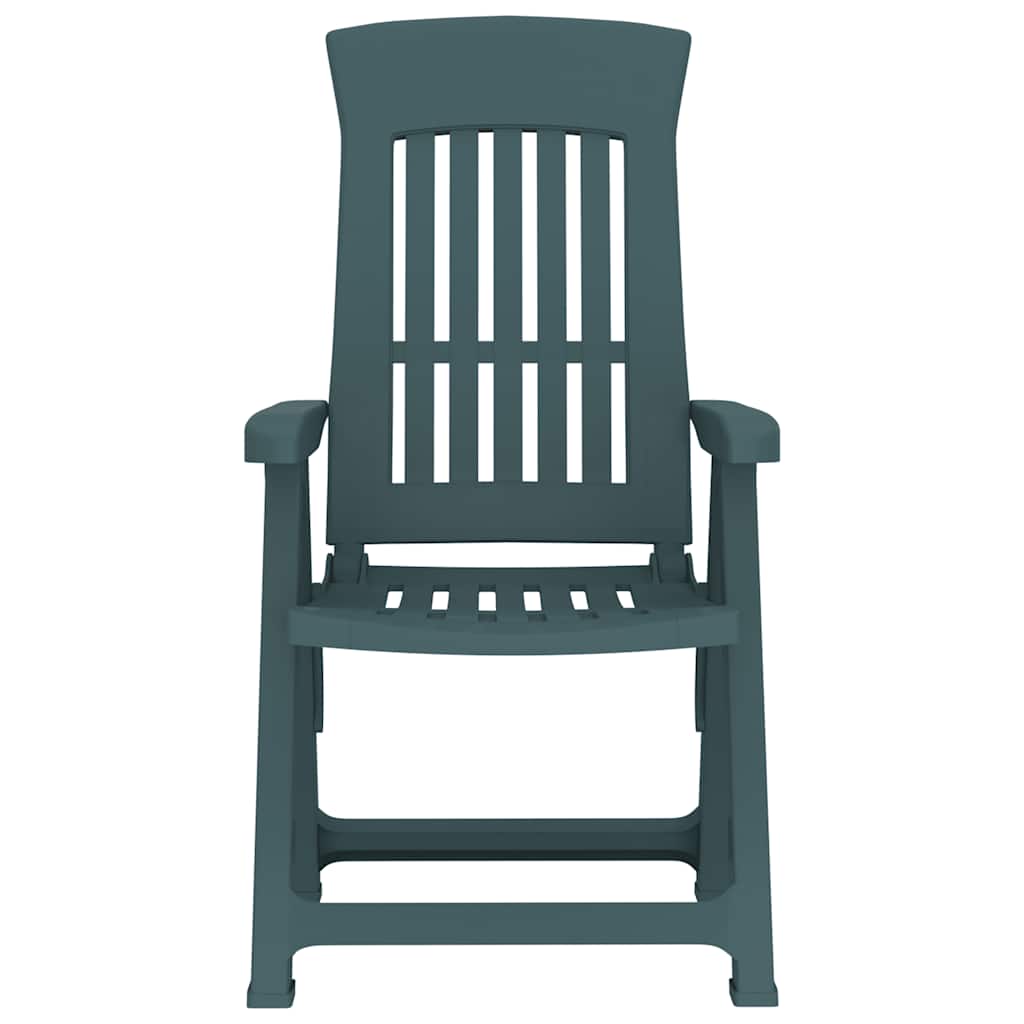 Sedie Reclinabili da Giardino 2 pz Verdi in PP 364711