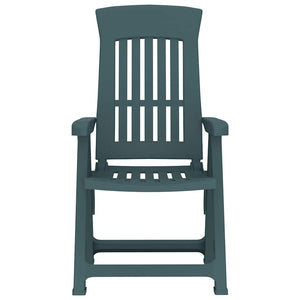 Sedie Reclinabili da Giardino 2 pz Verdi in PP 364711