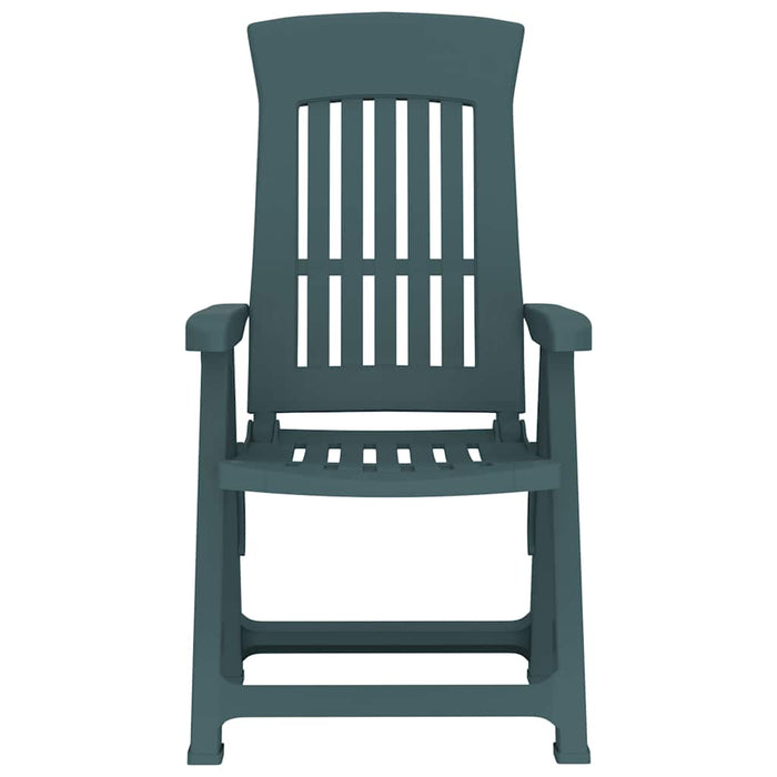 Sedie Reclinabili da Giardino 2 pz Verdi in PP 364711