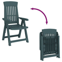 Sedie Reclinabili da Giardino 2 pz Verdi in PP 364711