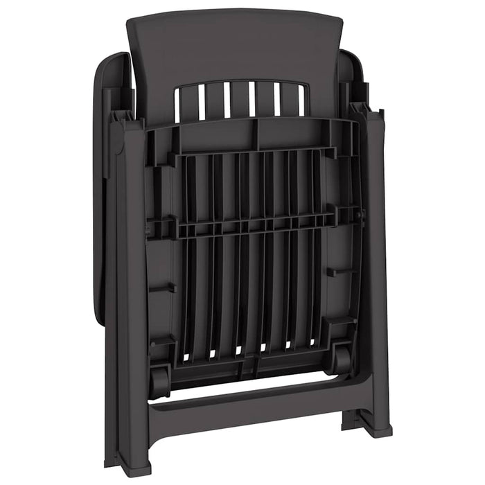 Sedie Reclinabili da Giardino 2 pz Antracite in PP 364712