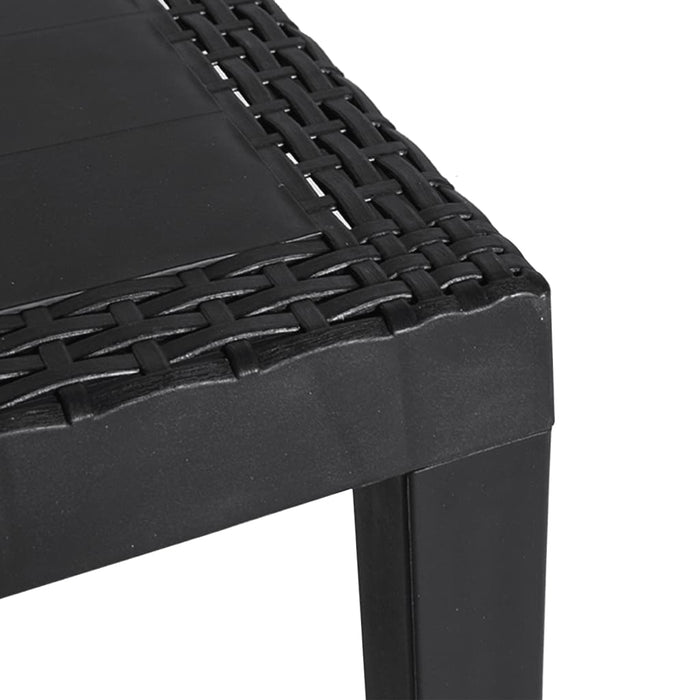 Tavolo da Giardino Antracite 59x47x40 cm in PP 364727