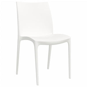 Sedie da Giardino 2 pz Bianche 50x46x80 cm in Polipropilene 364734