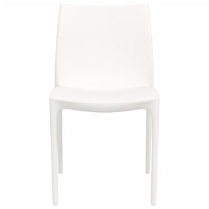 Sedie da Giardino 2 pz Bianche 50x46x80 cm in Polipropilene 364734