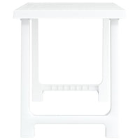 Tavolo da Campeggio Bianco 79x56x64cm in PP Aspetto in Legno 364737