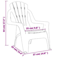 Sedie Giardino 2pz Bambini Verdi 37x34x44cm PP Aspetto in Legno 364740
