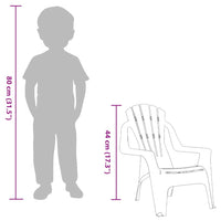 Sedie Giardino 2pz Bambini Verdi 37x34x44cm PP Aspetto in Legno 364740