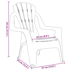 Sedie Giardino 2pz Bambini Rosa 37x34x44cm PP Aspetto in Legno 364741